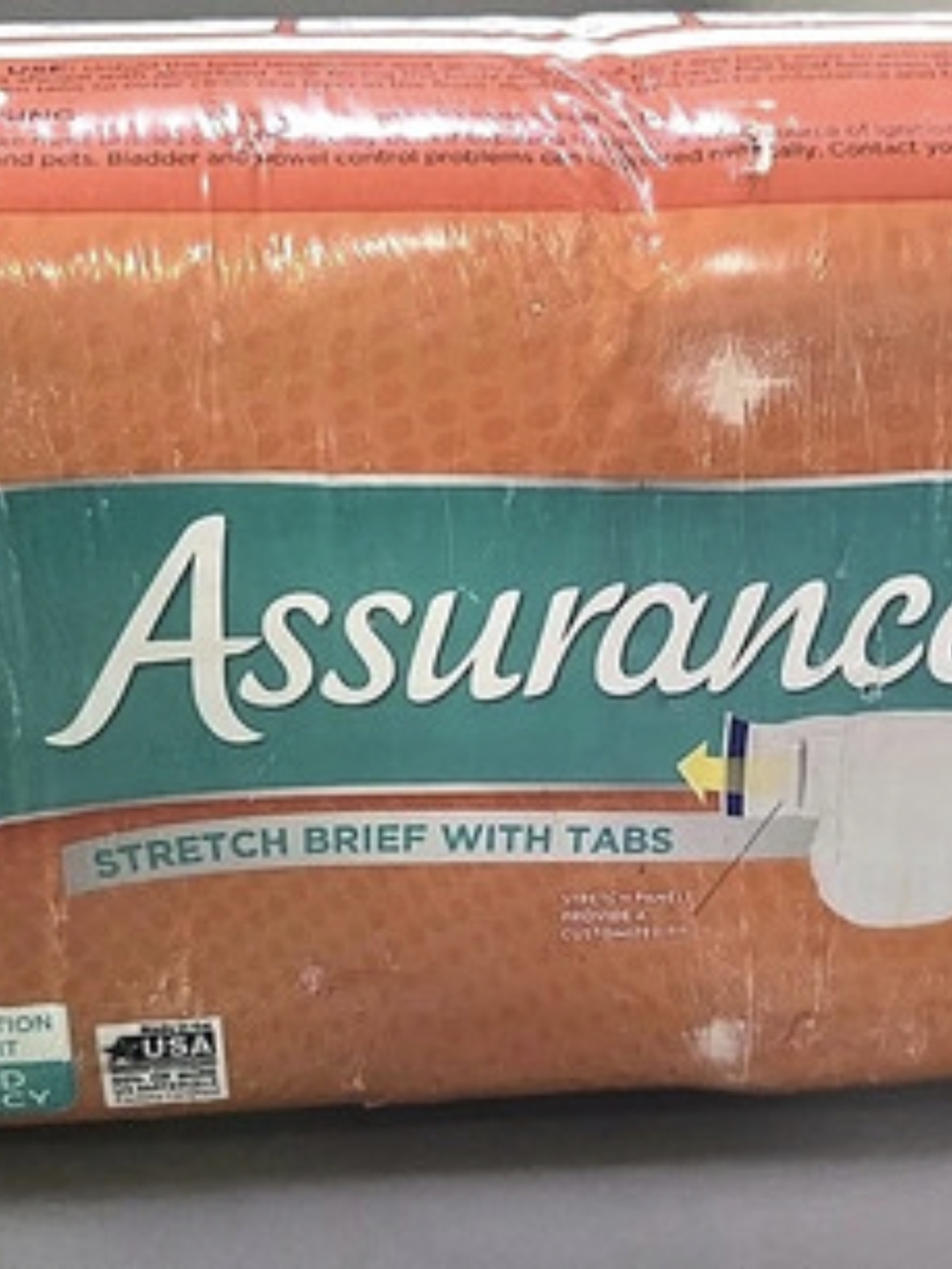 Assurance Stretch Brief with Tabs Stretch Briefs 32ct Size L/XL NWT